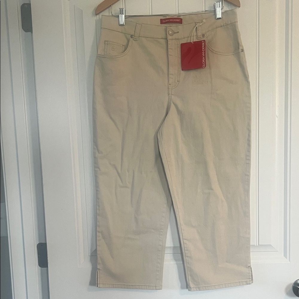 Gloria Vanderbilt Crop Khaki capri Jeans Size 12